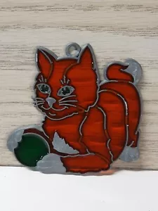 CAT KITTEN Suncatchers Stained Glass Window Decoration Lead Frame - Picture 1 of 3