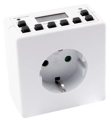 Digitale Zeitschaltuhr Steckdose Wochenzeitschaltuhr 10 Programme 230V 16A 3600W - Bild 1 von 4