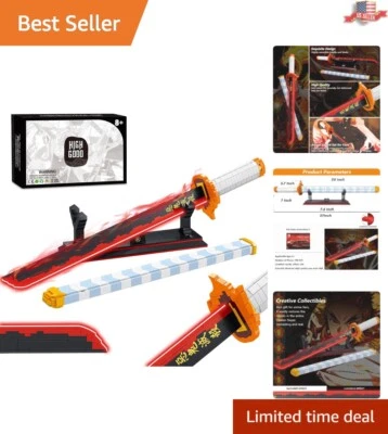 Cosplay y Coleccionar: Juego de Construcción de Espada Rengoku Kyoujurou - 790 Bloques Incluidos Foto 1 de 4