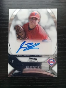 Autografo 2010 Bowman Sterling Jesse Biddle Prospect #BSP-JB Phillies - Foto 1 di 2