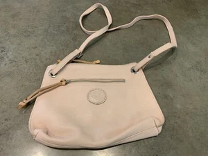 ROOTS Crossbody Handbag Light Maive Leather Clean Inside Very Nice 11” x 8” - Picture 1 of 9