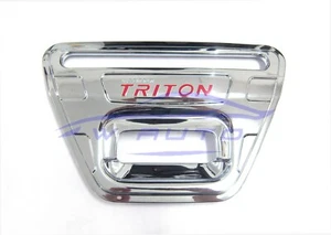 CHROME TAILGATE HANDLE BOWL COVER FIT MITSUBISHI L200 ANIMAL TRITON 2015 - 2018 - Picture 1 of 5