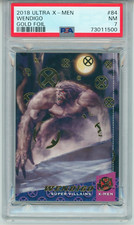 #/99 2018 Fleer Ultra Marvel X-Men Villains Gold Wendigo #84 PSA 7 Near Mint NM