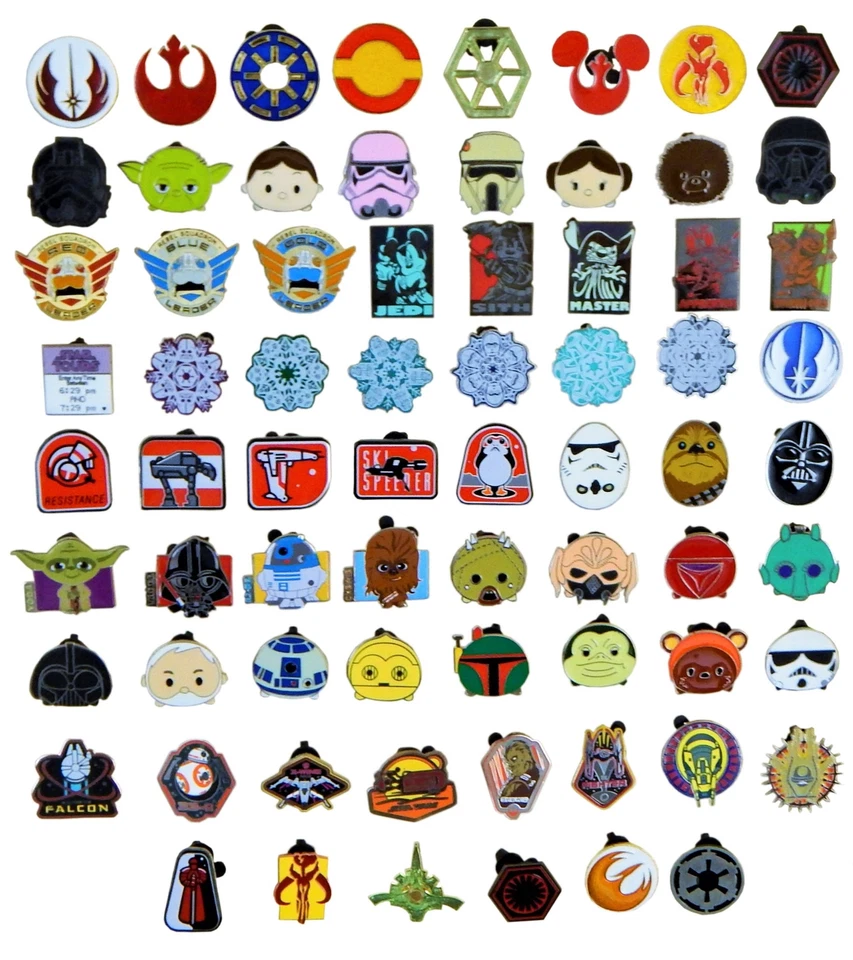 星球大战主题 25 针多种迪士尼公园交易徽章入门套装全新 — 第 1/1 张图片