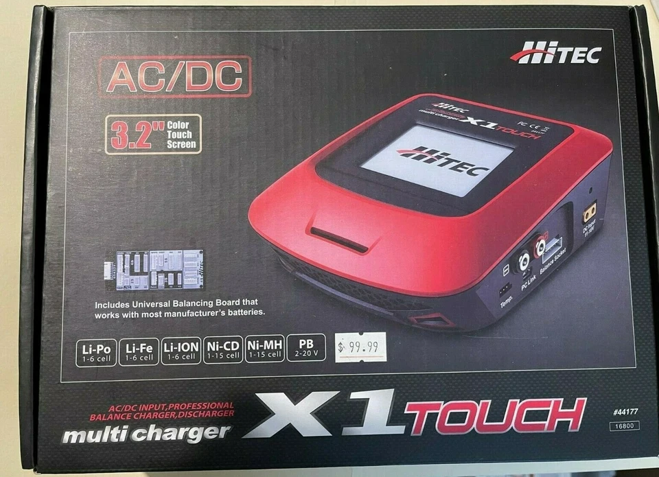 HiTec X1 Touch Multi Charger 44177 AC/DC 3.2" Color touch screen - Image 1 of 2