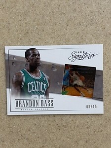 2013-14 Panini Signatures Film Blue Brandon Bass 8/15 Boston Celtics