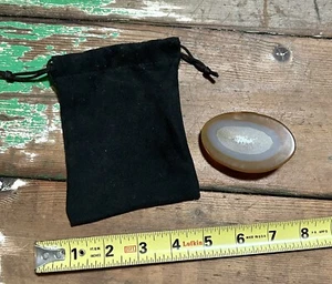 Vintage Brown Agate Cut Slab Belt Buckle - Picture 1 of 4