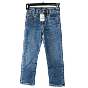 New J Crew Crewcuts Boys Stretch Jeans Size 6 BN369 Thames Wash Denim Distressed - Picture 1 of 10