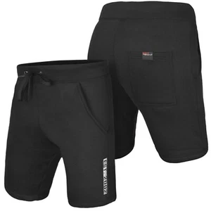 DEFY Men's Classic Casual Fit Fleece Shorts Gym Exercise Jogger Fitness Black - Picture 1 of 5