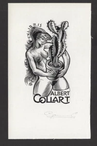 27)Nr.036,EXLIBRIS, Ex Libris, Bookplate, G. Gaudaen, Erotik - Bild 1 von 1