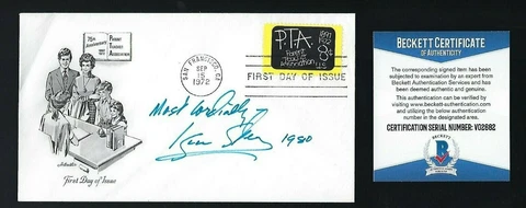 Isaac Stern signed cover BAS Authenticated Violinist Cover
