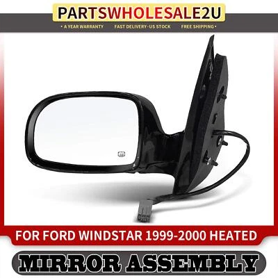 Driver Black Power Heated Mirror with Power Adjust for Ford Windstar 1999-2000 - Image 1 of 4