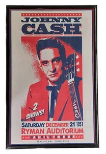Johnny Cash 1957 Konzert Poster 11 x 17 gerahmt - Bild 1 von 2