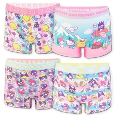 Hello Kitty & Friends   Little Girls' 4 Pack Boxer Briefs    Size 4,6,8,10 - Image 1 of 4