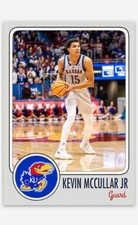 Kevin Mccullar Jr NMT Custom Art Basketball Card! Kansas Jayhawks!