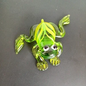 Glass frog figurine 1 pc Ukraine handmade NEW 2025 - Picture 1 of 8