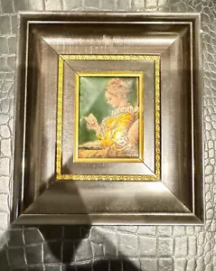 tableau émaux de Limoges, Pierre Bonnet LA LISEUSE Fragonnard - Picture 1 of 1
