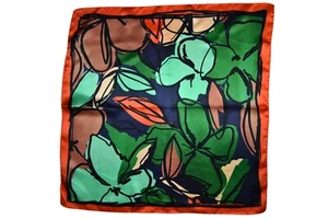 Paul Smith Mainline Drawn Flowers Large Silk Pocket Square Mens BNWT - Picture 1 of 4