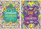 Martello P2193 Adult A4 Anti-Stress Colouring Books Love & Colouring - Set of 2
