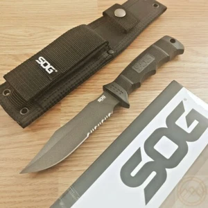 SOG Seal Pup Fixed Knife 4.75" AUS-8 Stainless Blade Reinforced Zytel Handle - Picture 1 of 12