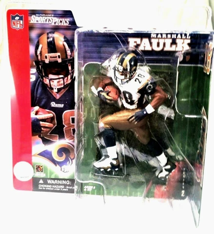 St. Louis Rams Marshall Faulk (White Clean Jersey) Mcfarlane NFL Series 2 Figure Cover
