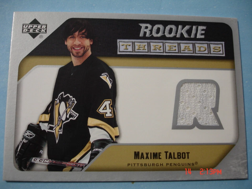 2005-06 Upper Deck "Rookie Threads" Authentic Jersey # RT-MT Maxime Talbot RC! - Image 1 of 2