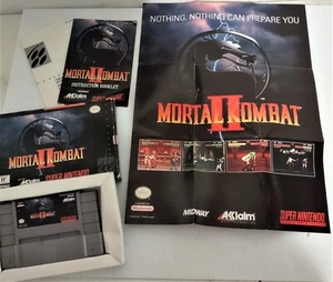 SNES : MORTAL KOMBAT II -- IN ORIGINAL BOX and MANUAL and POSTER !! - Picture 1 of 1