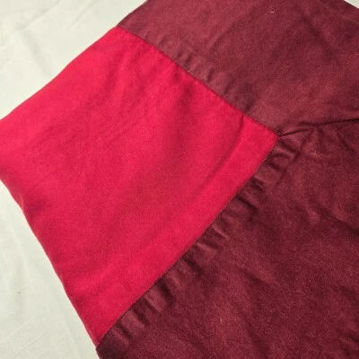 Crate & Barrel Gala Tablecloth Red and Burgundy 60x108 Classic Holiday Table - Image 1 of 4