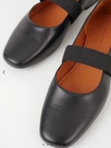 Pisos de Ballet Free People Vagabond Jolin en CUERO NEGRO Talla 37 EE. UU. 7 USADOS UNA VEZ - Imagen 1 de 15