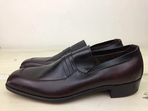 ET WRIGHT Vtg 70s Brown Leather Loafers Taut Topper Arch Preserver Shoes Mens 10 - Picture 1 of 12