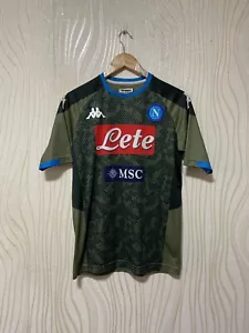 NAPOLI 2019 2020 AWAY FOOTBALL SHIRT SOCCER JERSEY KAPPA sz S MEN GREEN - Picture 1 of 14