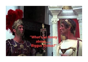 Monty Python "Biggus Dickus" reproduction A4 film poster choice of frame - Foto 1 di 10