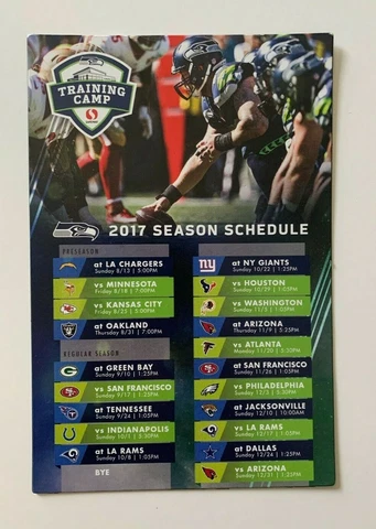 2017 SEATTLE SEAHAWKS SCHEDULE MAGNET Cover