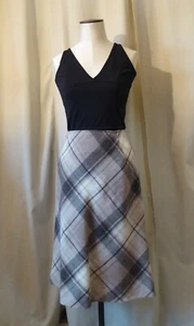 DEVERNOIS Jupe droite lainage carreaux tartan tons beige marron T 44  - Picture 1 of 9