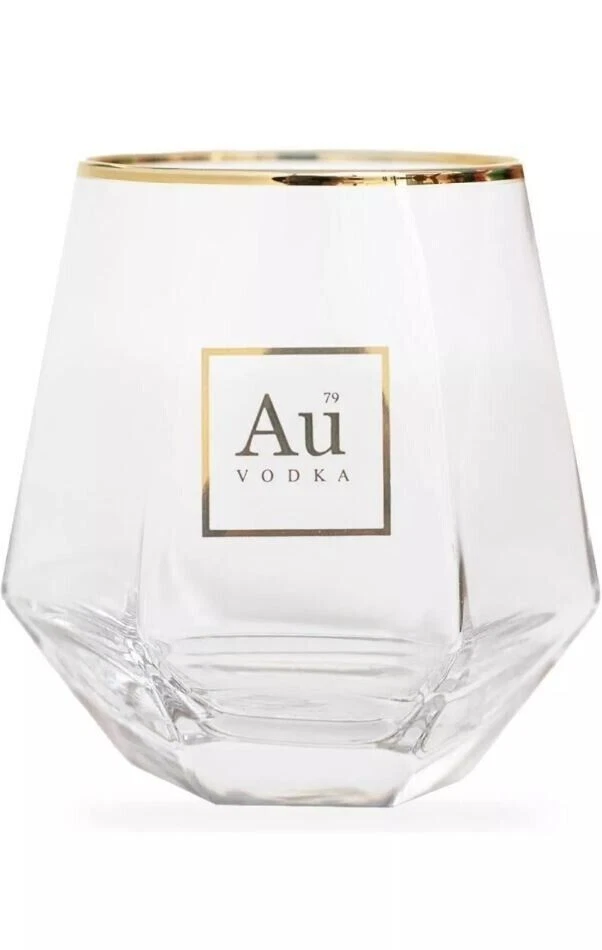 Set Of 2 X AU Vodka Glasses Brand New 100% Genuine *Solid Glass Not Plastic* - Image 1 of 1