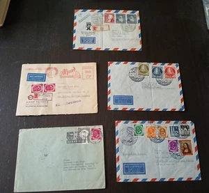 Cartas circuladas correo aéreo Alemania Años 50 - Imagen 1 de 6