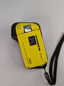Sanyo VPC-CA9 Dual Camcorder Camera Yellow Waterproof HD Xacti, No Battery.  - Picture 1 of 9