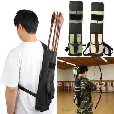 PVC Arrow Quiver Adjustable Portable Backpack Quickly Archery Shooting Hunting - Image 1 of 4