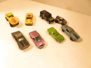 VINTAGE DIECAST-  ASSORTED CARS- SOME HOT WHEELS- 8 PCS- FAIR - W8 - Picture 1 of 4