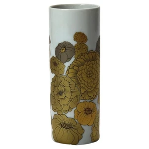 Jarrón antiguo alemán Rosenthal pintado a mano dorado floral de porcelana firmado - Imagen 1 de 5