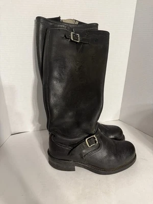 Botas de moto Chippewa talla 7.5D 17 pulgadas de alto cuero negro Foto 1 de 4