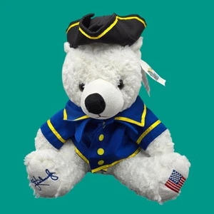 Oso de peluche blanco de peluche Rush Limbaugh Two If By Tea USA Patriot con etiquetas - Imagen 1 de 12