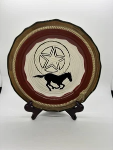 Sonoma Keramik Happy Trails Salatteller, Pferd, Stern, Western, 8 3/4" - Bild 1 von 5