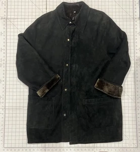 Vintage donna Christia Hana K pelle di pecora nera shearling taglia 50 LEGGI - Foto 1 di 9