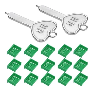 Bloqueur 15 ports verrouillage port USB/poussière PC bloqueur avec clés codées, vert - Photo 1 sur 5