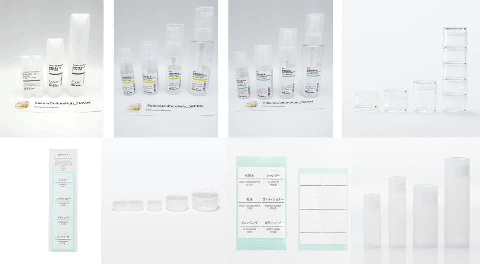 MUJI Travel Containers Variations Cream Container PETIT Bottle Tube Label Japan - Изображение 1 из 1