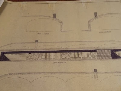 Plano de colección años 80 para una casa subterránea.  Muchas páginas únicas Foto 1 de 2