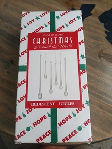  House of Lloyd Christmas Around the World~Irridescent Icicle 6pc Set/w Box~2  - Picture 1 of 4
