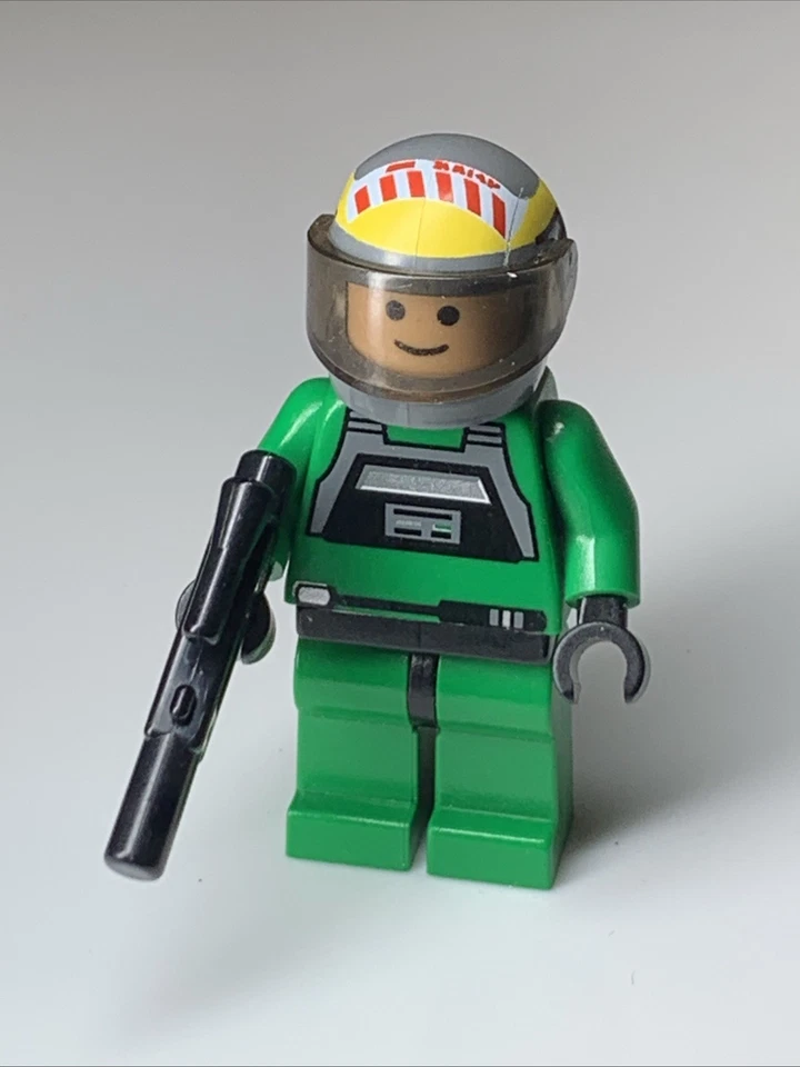LEGO Star Wars Piloto Rebelde Ala A Minifigura Mono Verde sw0031a 6207 Foto 1 de 1