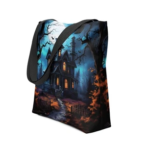 Halloween Haunted House Tote Bag - Picture 1 of 1